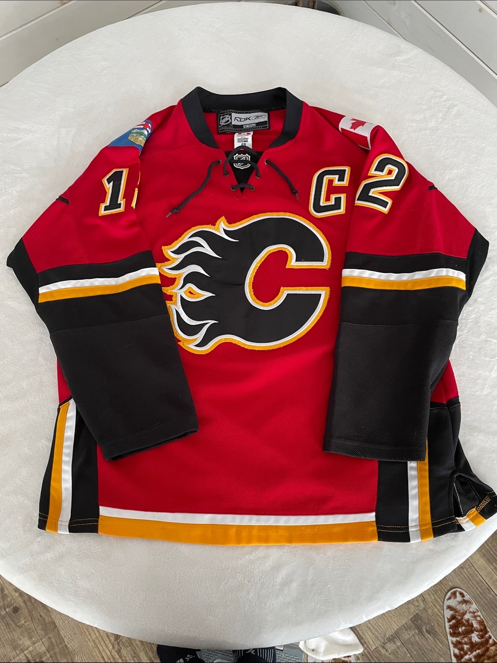 Calgary Flames Jarome Iginla #12 CCM Authentic Jersey (Size 48, Made in Canada)
